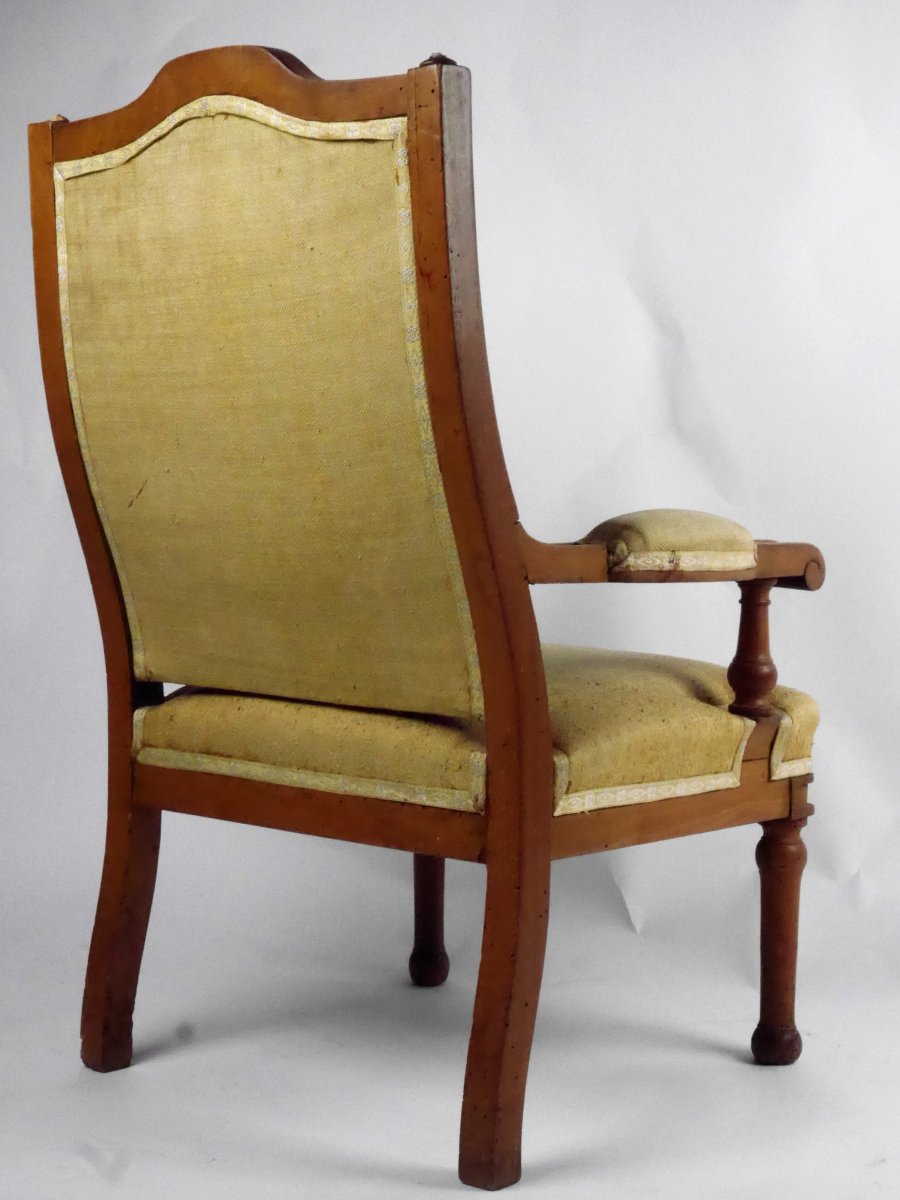 A Child's Armchair In Beech, Louis-philippe Period, Early 19th Century-photo-4