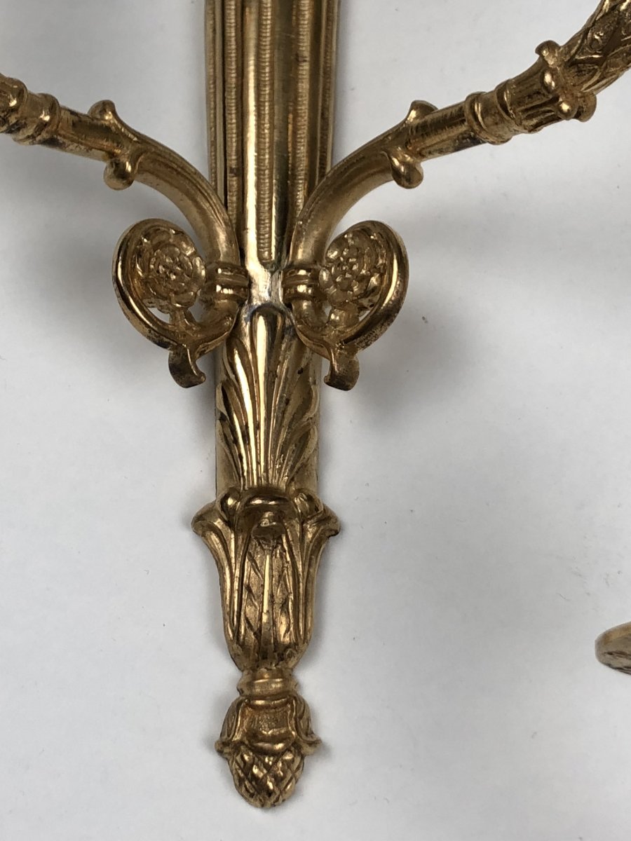 Pair Of Empire Sconces, 19th Century-photo-1