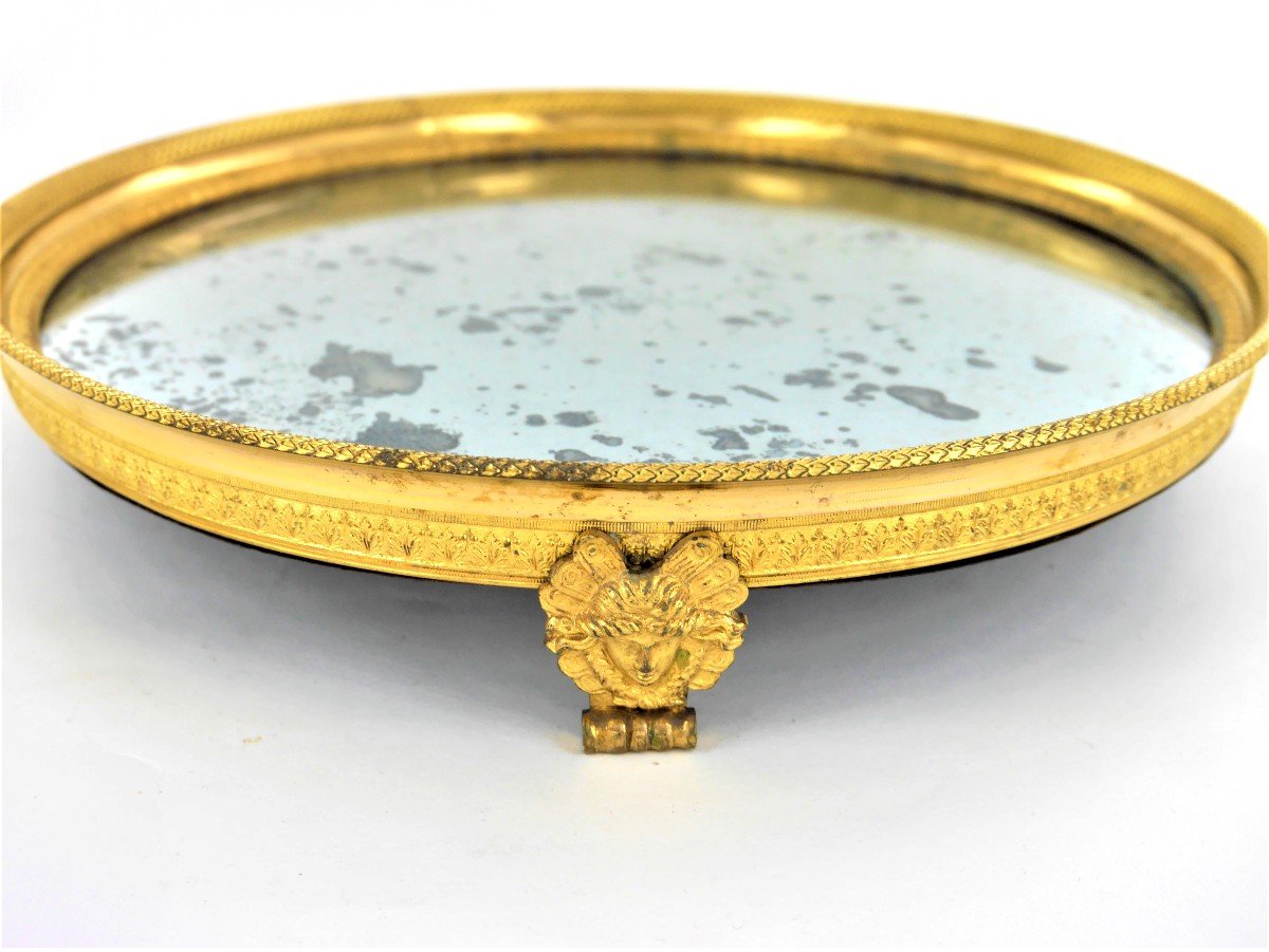 Empire Period Table Center In Gilt Bronze, 19th Century