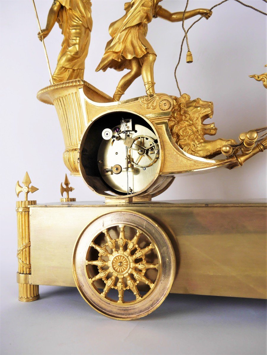 Clock "the Chariot Of Telemachus", Empire Period, Early 19th Century-photo-1