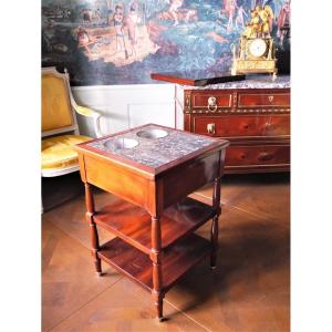 18th Century Mahogany Refresher Table With Its Lid