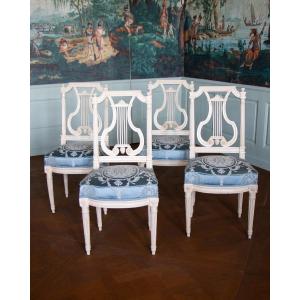 Suite Of Four Louis XVI Chairs, 18th Century