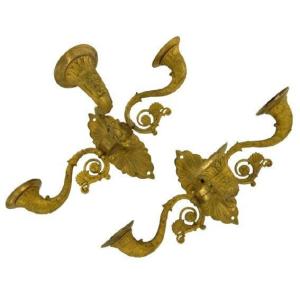 Pair Of Empire Period Wall Lights, Early 19th Century