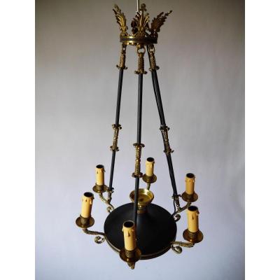 Chandelier Of The Empire Style, 19th Century