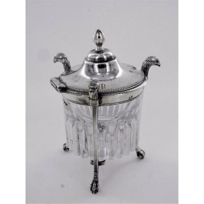 Mustard Pot In Silver, Late 18th - Early 19th Century