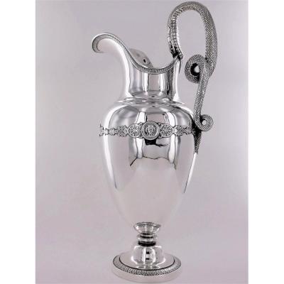 An Important Silver Ewer In The Empire Style, Early 19th Century
