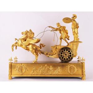 Clock "the Chariot Of Telemachus", Empire Period, Early 19th Century