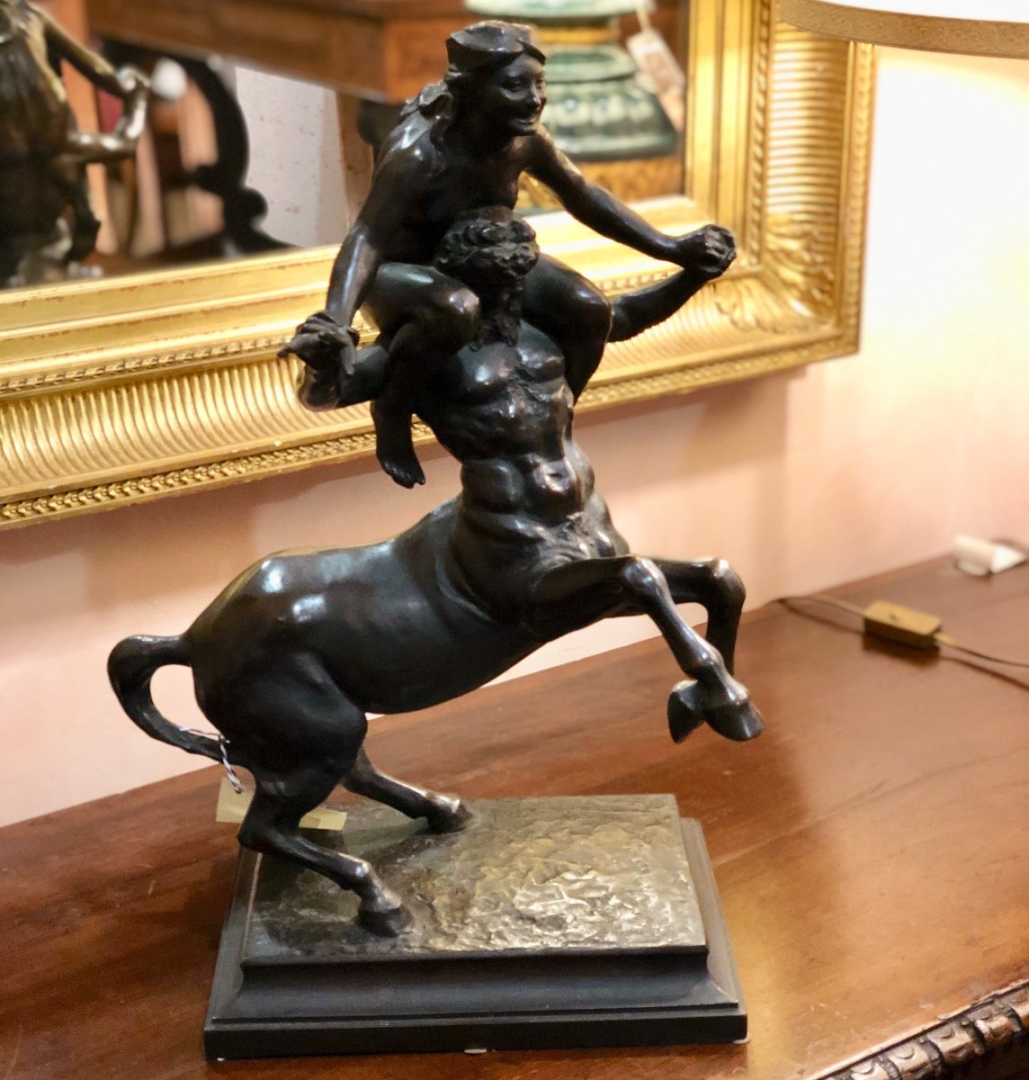 Bronze, Mid-brown Patina “the Centaur” Signed: A. Rivalta 1837-1925.