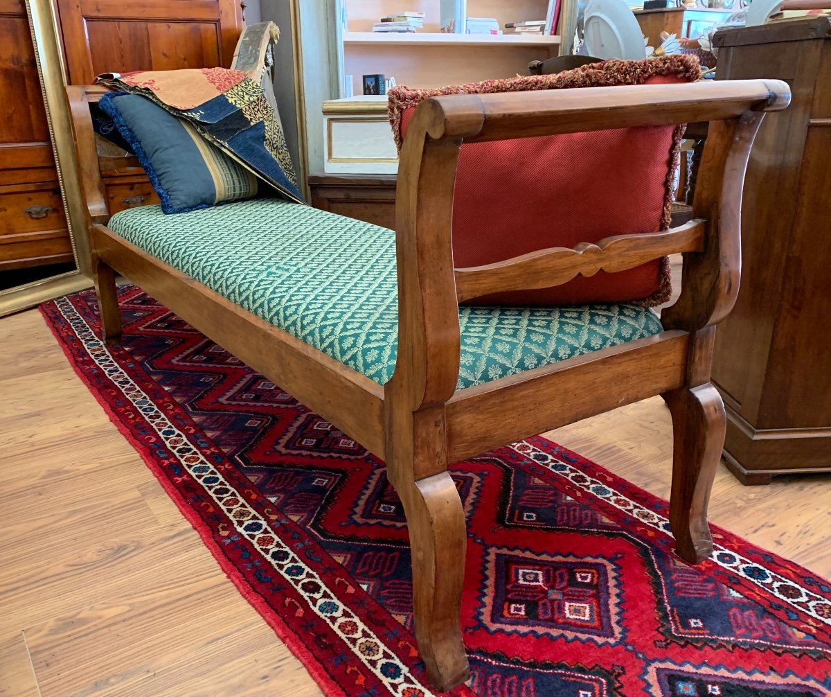 Daybed Late Nineteenth Century Walnut, Padded