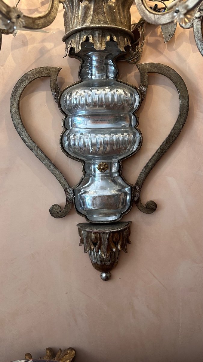 Iron And Crystal Wall Lamp From The Banci Company-photo-4