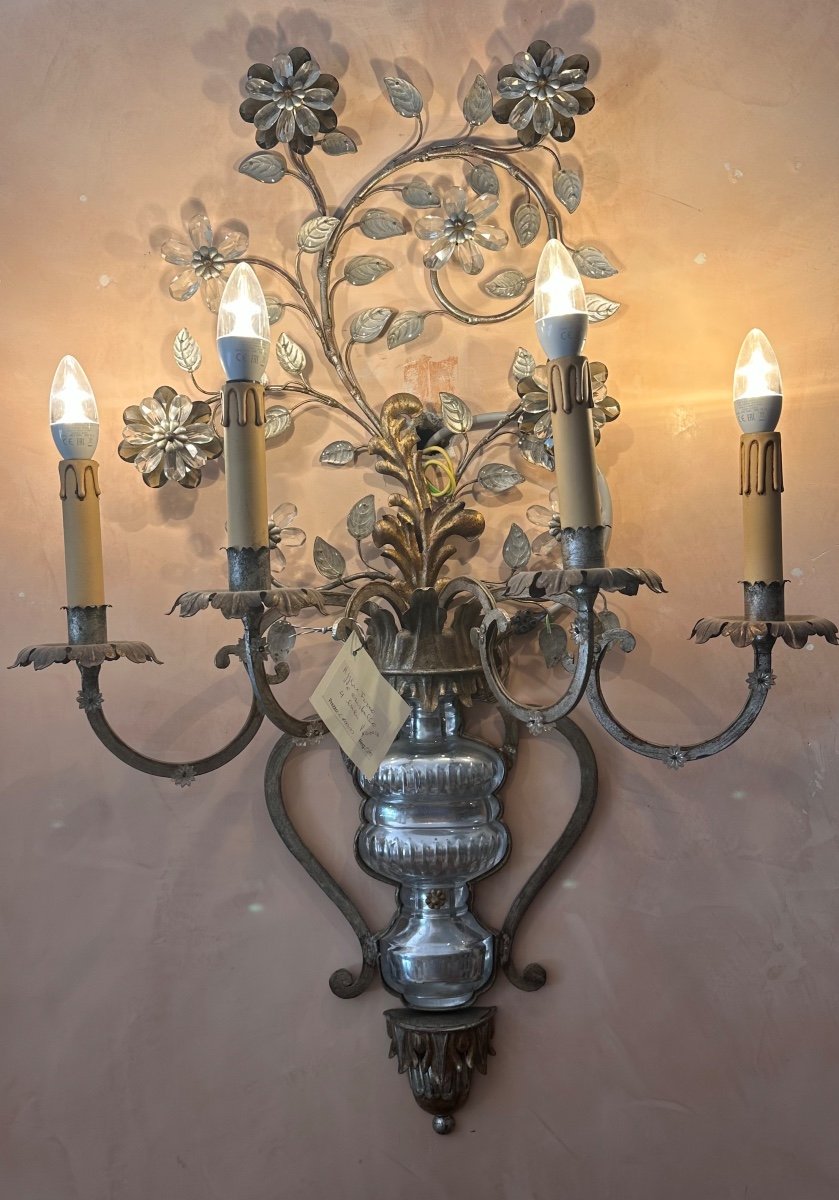 Iron And Crystal Wall Lamp From The Banci Company-photo-1