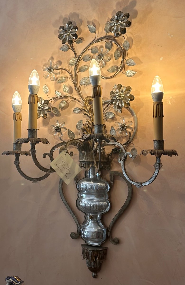 Iron And Crystal Wall Lamp From The Banci Company