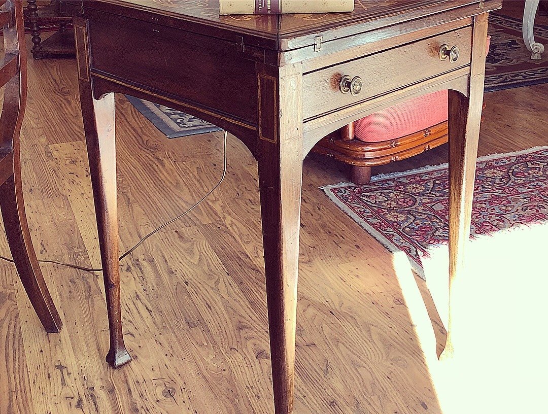 Table Art Nouveau, From France, Early Twentieth Century. Mahogany Wood.-photo-2