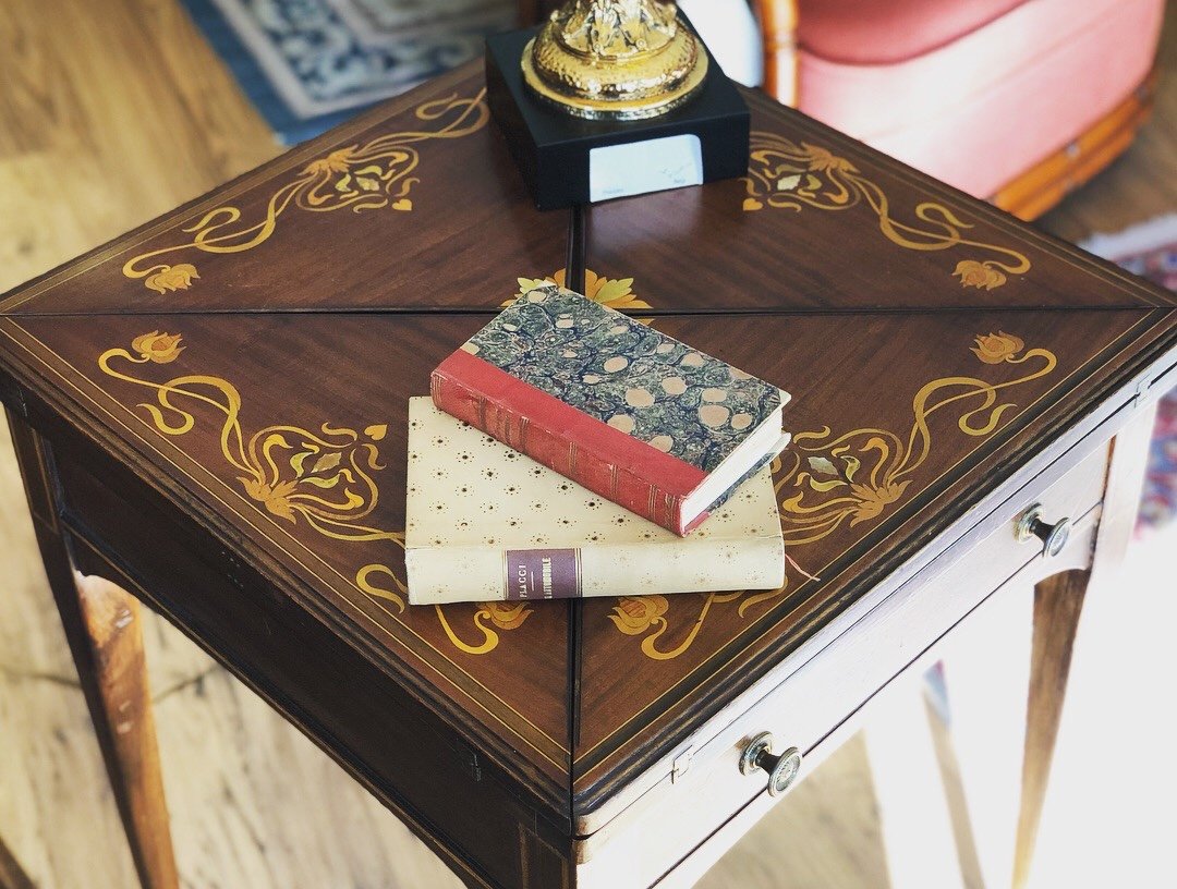 Table à Jeux Art Nouveau, Française Du Début Des Années 1900.-photo-3