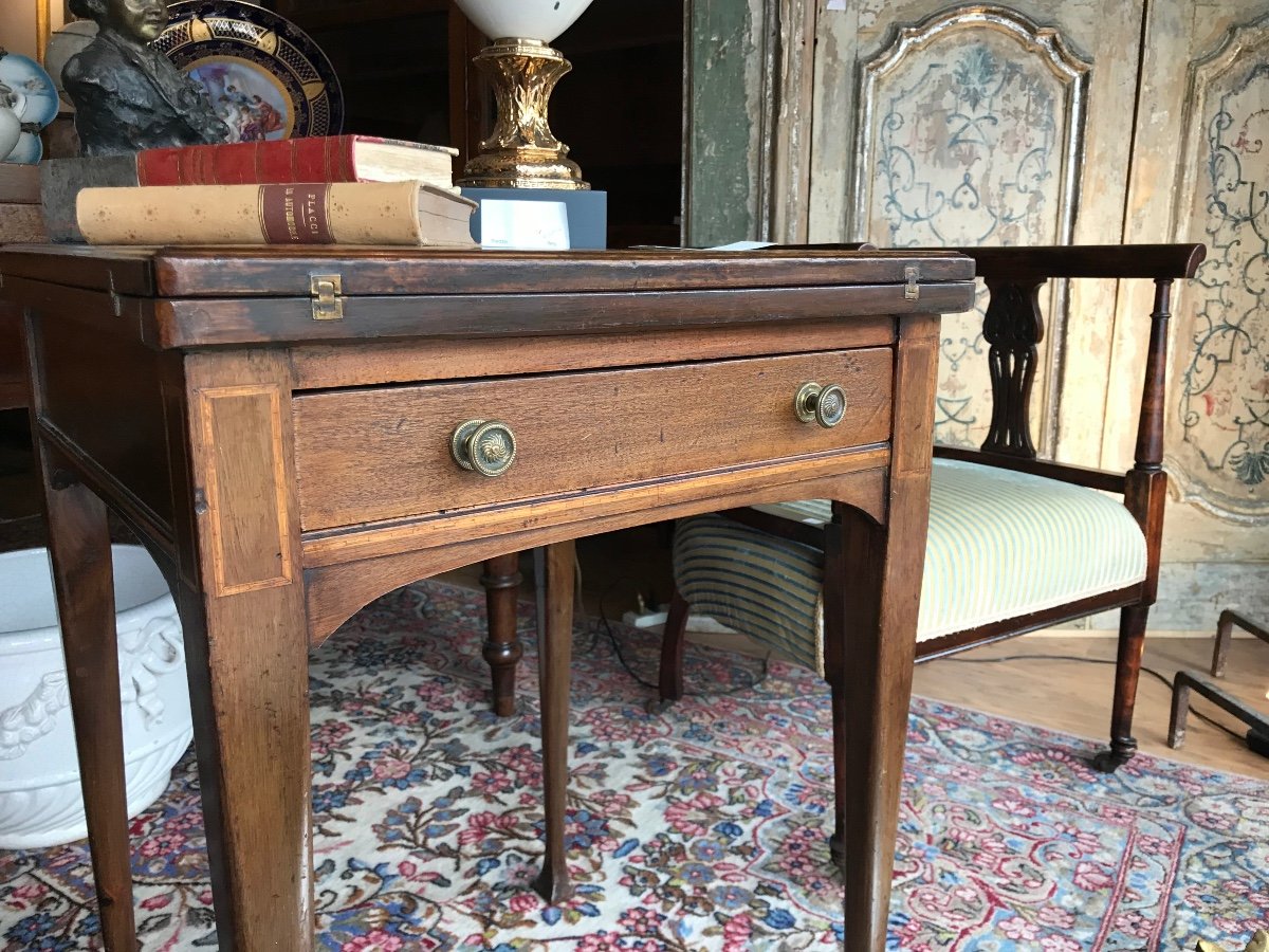 Table à Jeux Art Nouveau, Française Du Début Des Années 1900.-photo-4