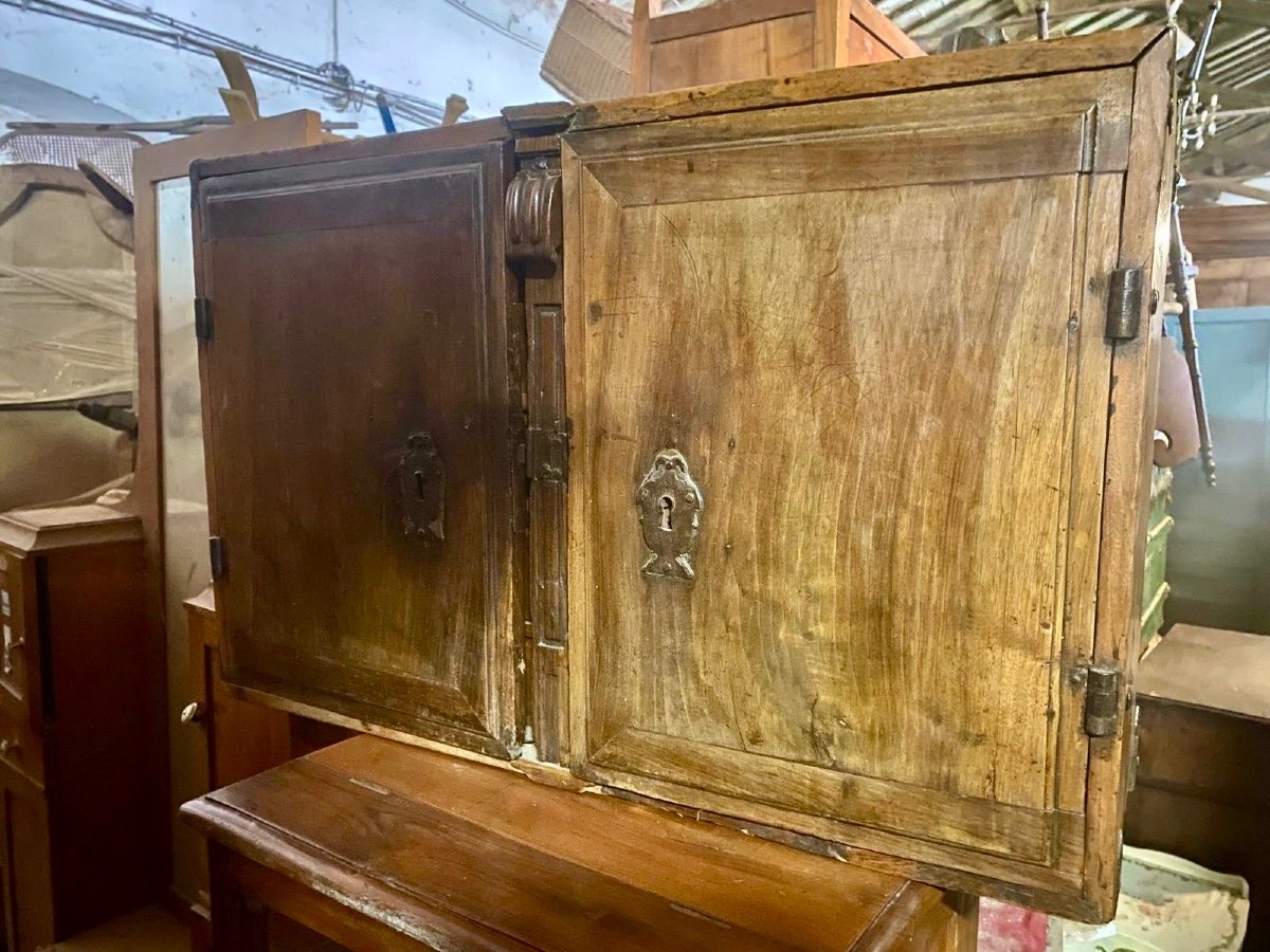 Antique Walnut Coin Cabinet From The Late 18th Century-photo-2