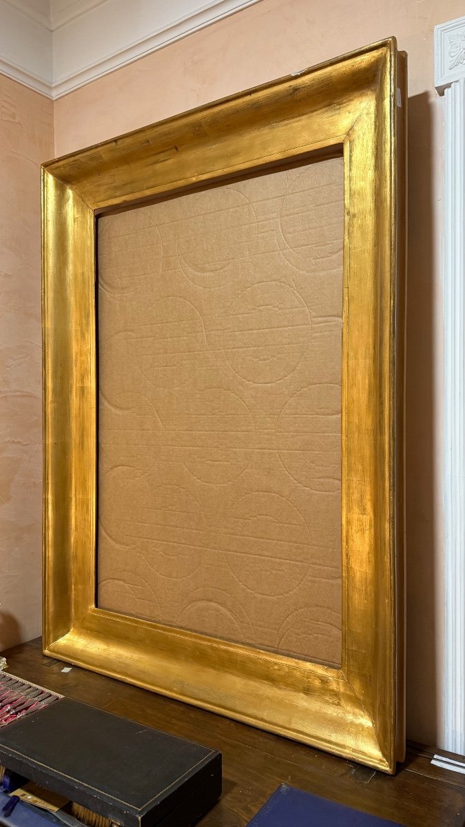 Gold Leaf Wooden Frame, 19th Century-photo-2