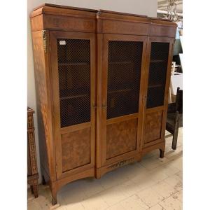 Vitrine Placage d'Erable Bois De Rose Bronze France '900