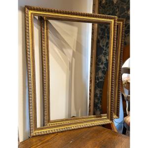 Pair Of Golden Frames, Late 19th Century, Early 20th Century