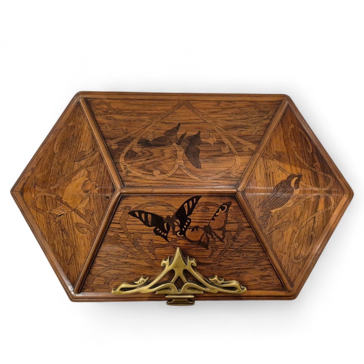 Emile Gallé (1846-1904), Marquetry Casket, Circa 1890-photo-3