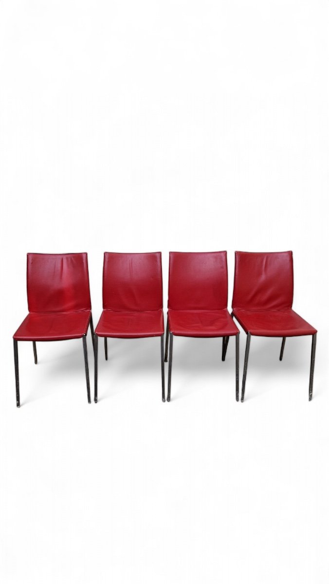 Roberto Barbieri For Zanotta, 2 Armchairs And 4 “lia” Chairs -photo-3