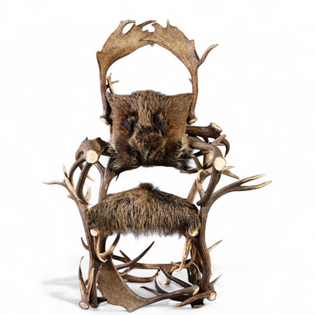 Fauteuil En Bois De Cerfs Et d'élans