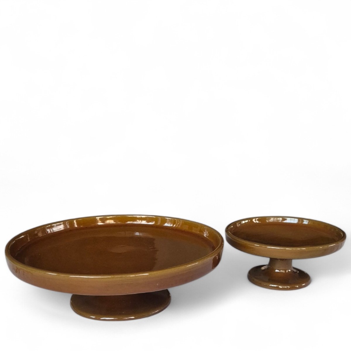 Jacques And Dani Ruelland, Pair Of Ceramic Cups On Pedestal -photo-2