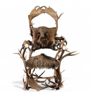 Fauteuil En Bois De Cerfs Et d'élans