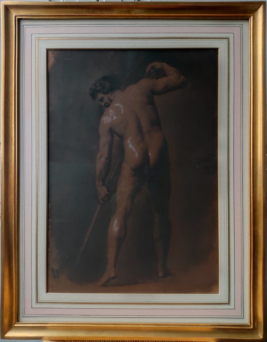 Michel Dumas (1812-1885). Academy Of A Man Standing, From Behind