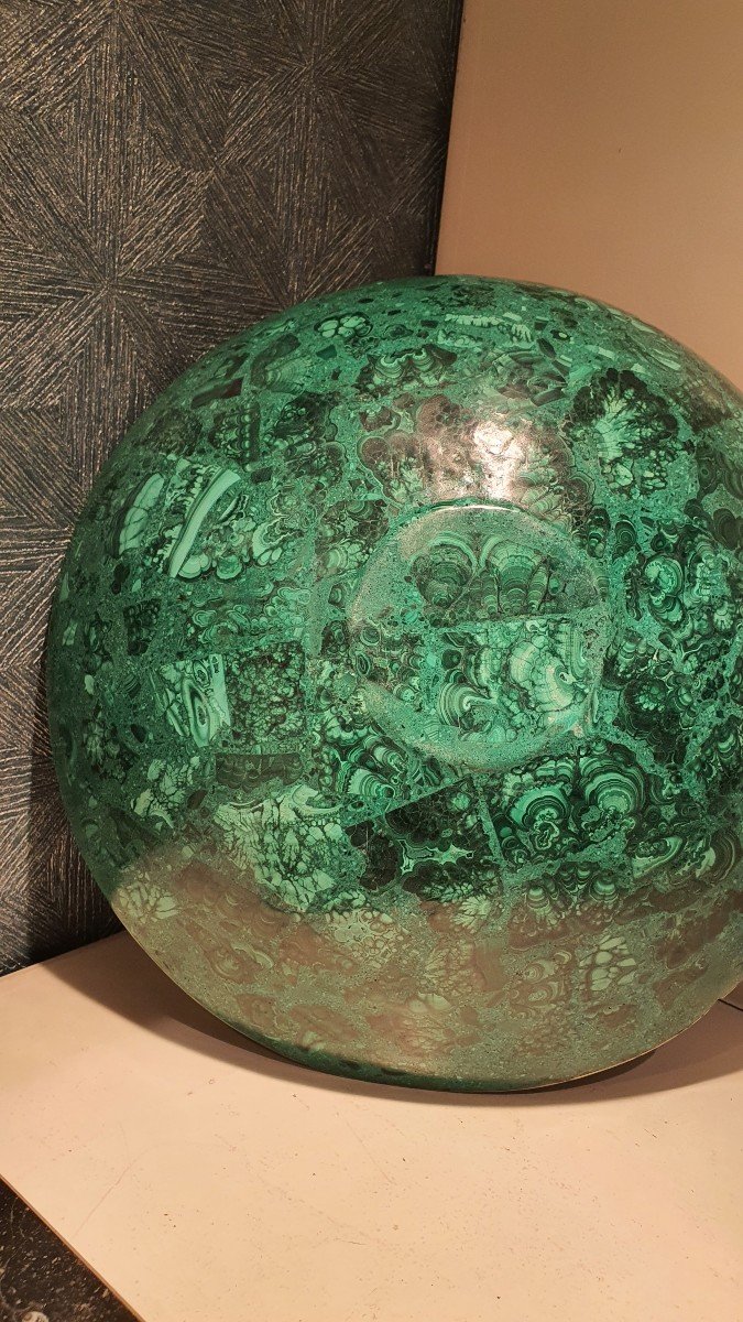 Large Malachite Round Dish-photo-2