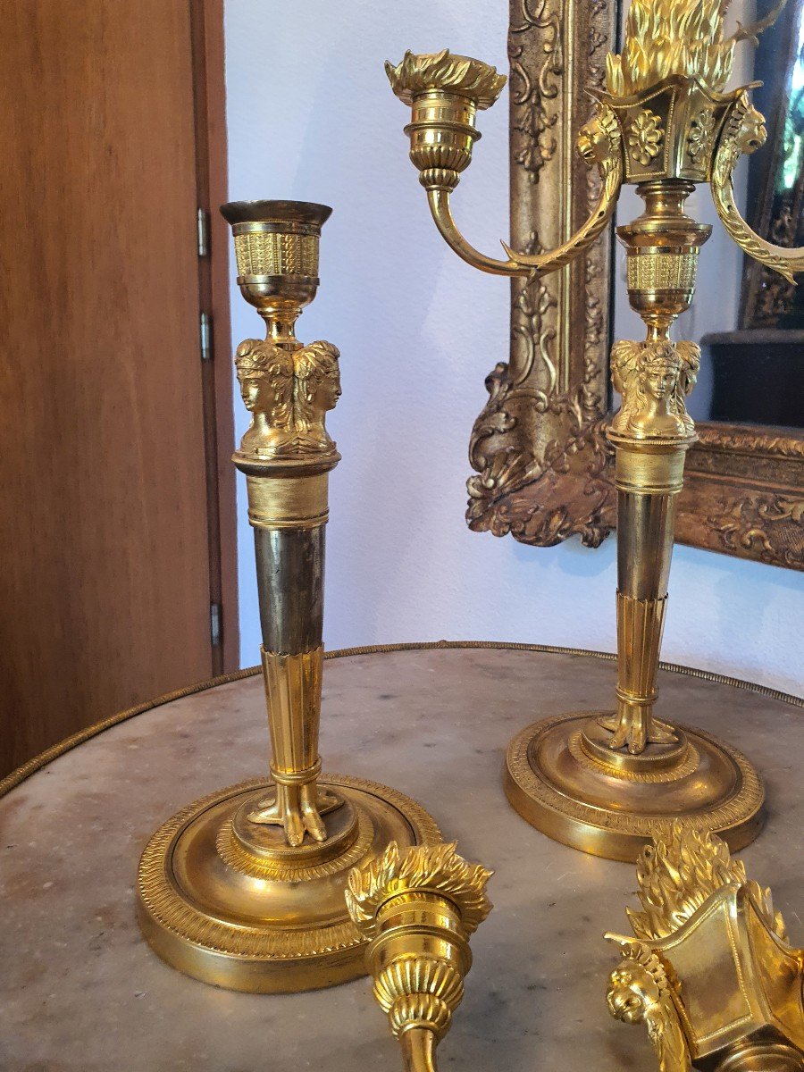 Pair Of Russian Empire Candlesticks-photo-4