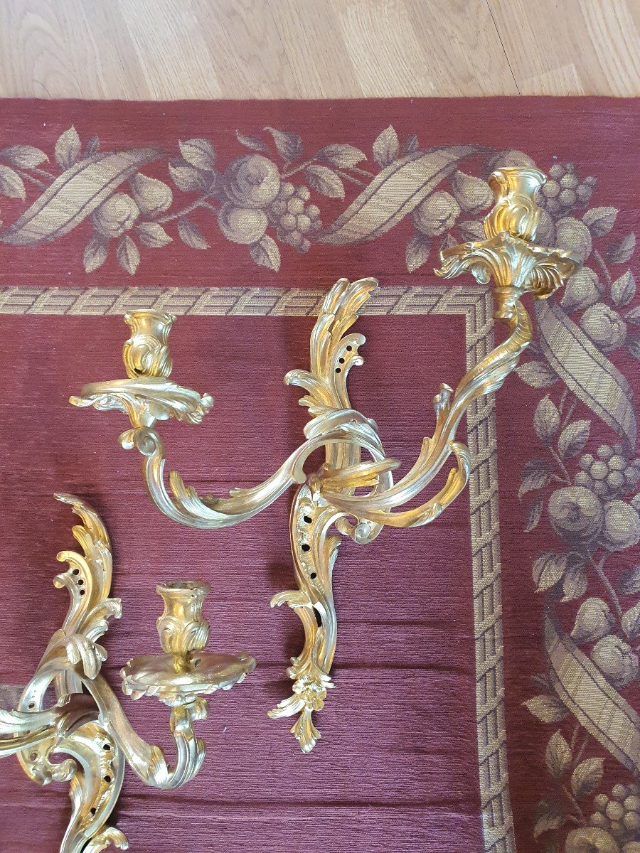 Pairs Of Louis XV Style Wall Sconces-photo-2