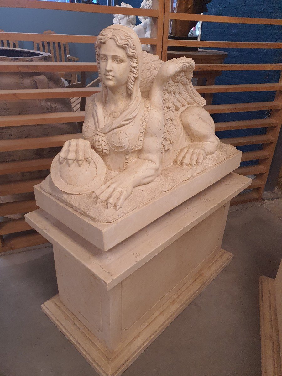 Pairs Of Marble Sphinxes -photo-2