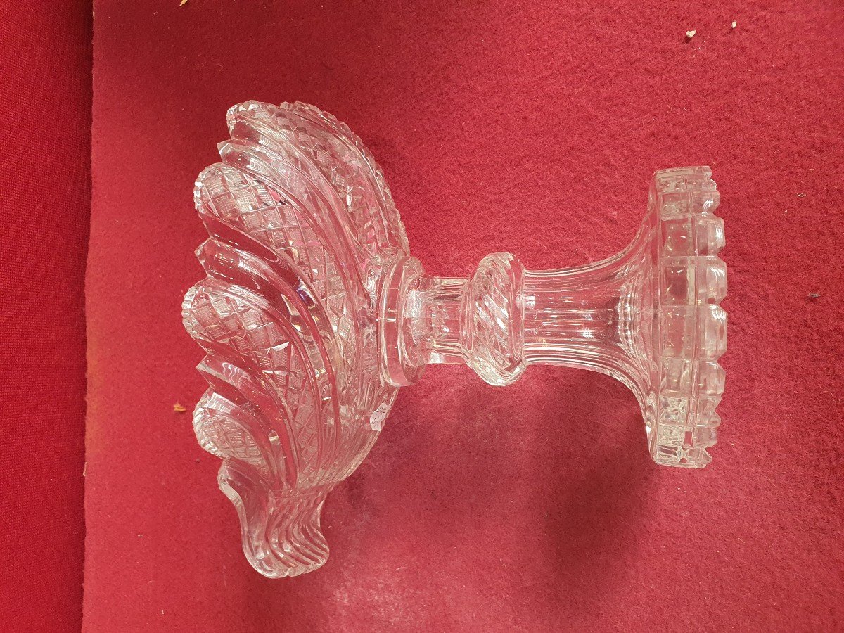 Pairs Crystal Scallop Shell Cups 1810 19th-photo-3