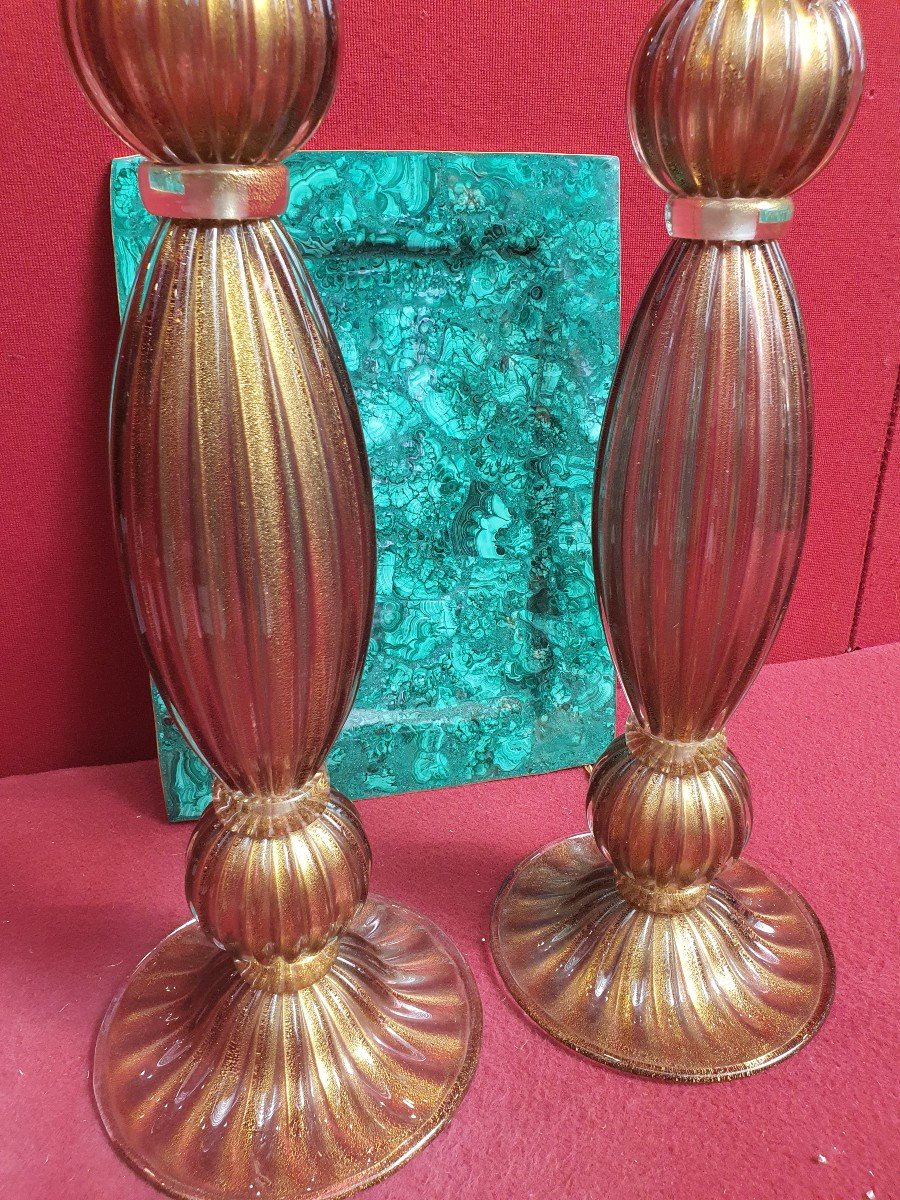 Pairs Of Murano Lamps 20th -photo-7