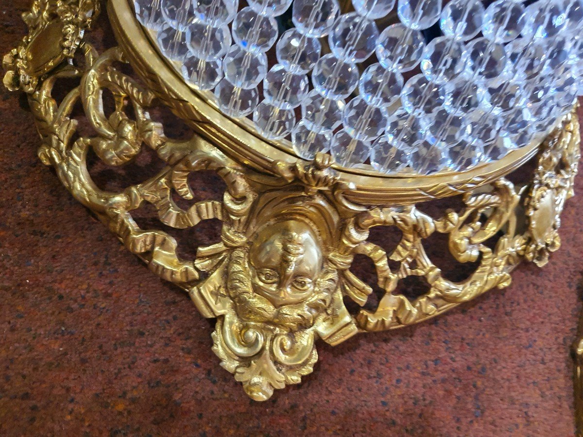  Plafonnier Rond Bronze Cristal Baccarat Style??-photo-5