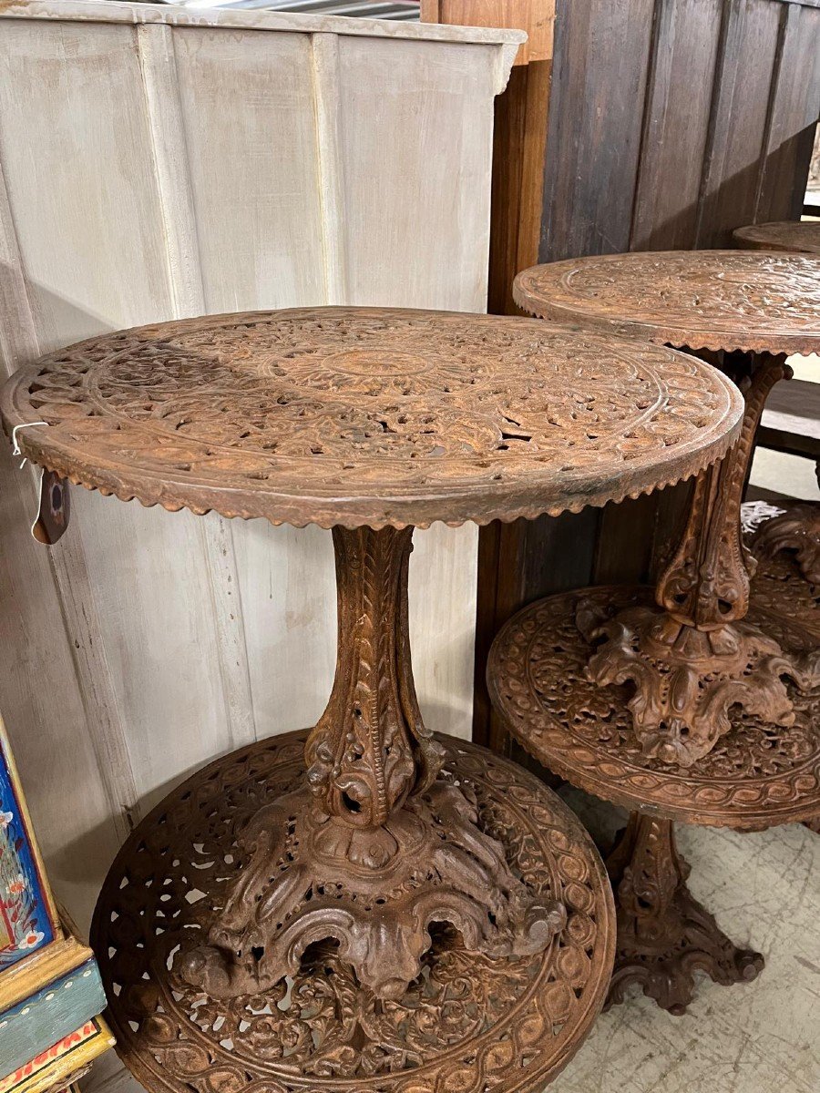 6 Cast Iron Bistro Tables -photo-3