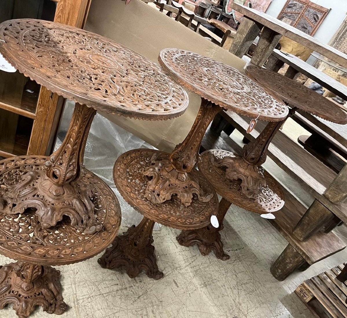 6 Cast Iron Bistro Tables 