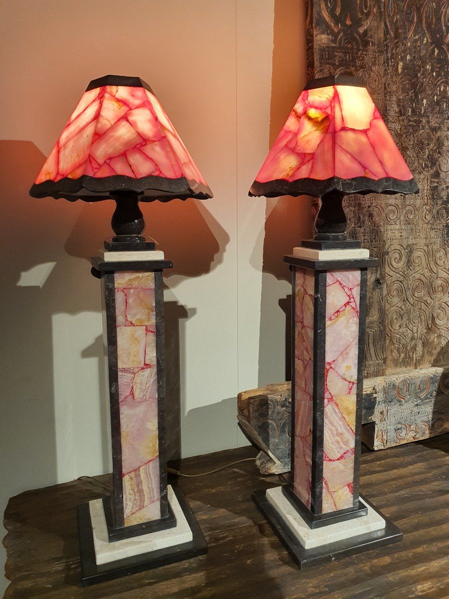 Paires De Lampes Rose-photo-4