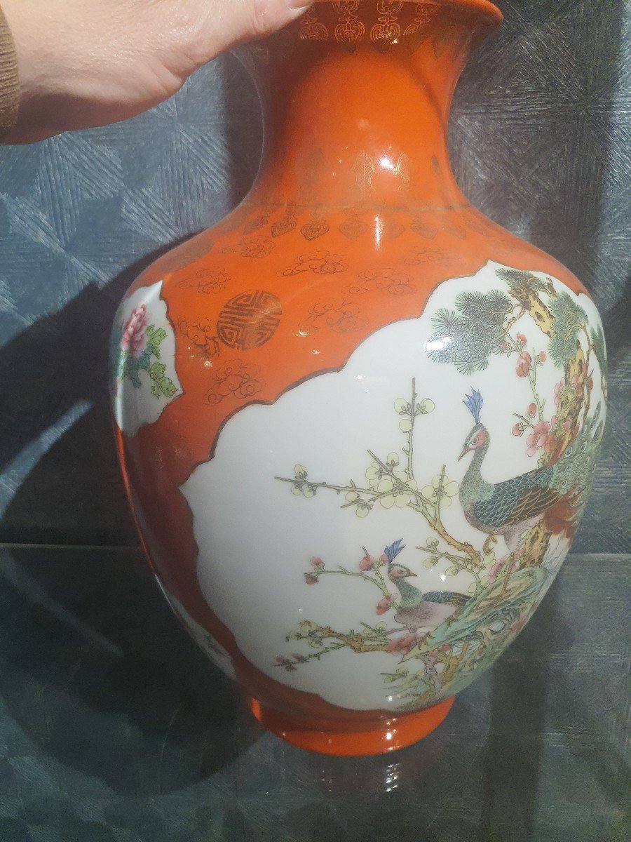 China Orange Vase-photo-3