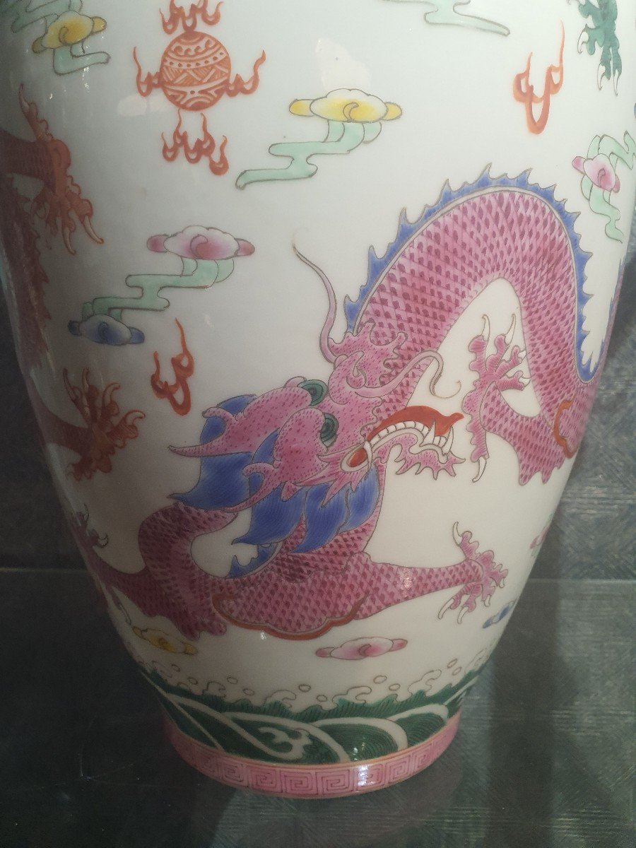 China Famille Rose Vase-photo-3