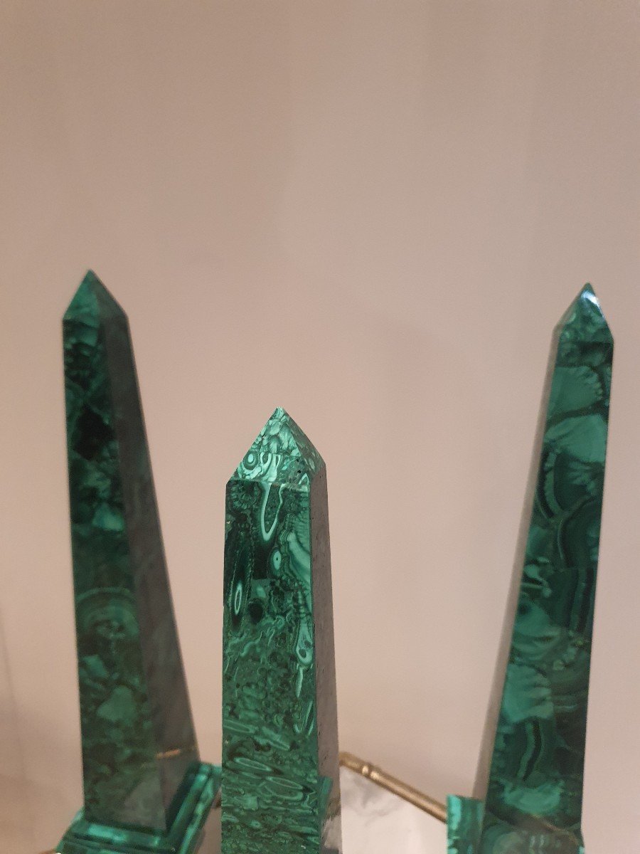 3 Malachite Obelisks -photo-3