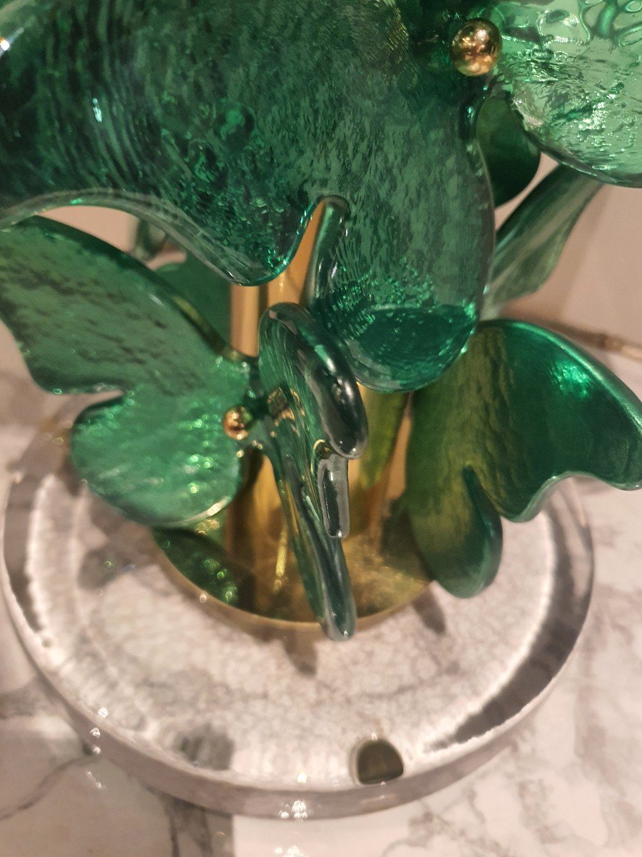 Pair Of Exotic Green Lamps-photo-4