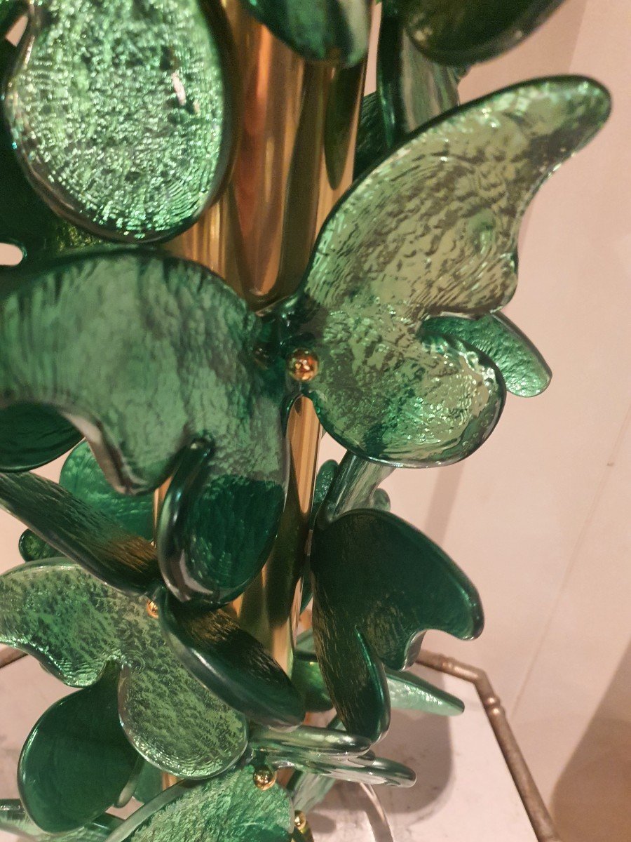 Pair Of Exotic Green Lamps-photo-5