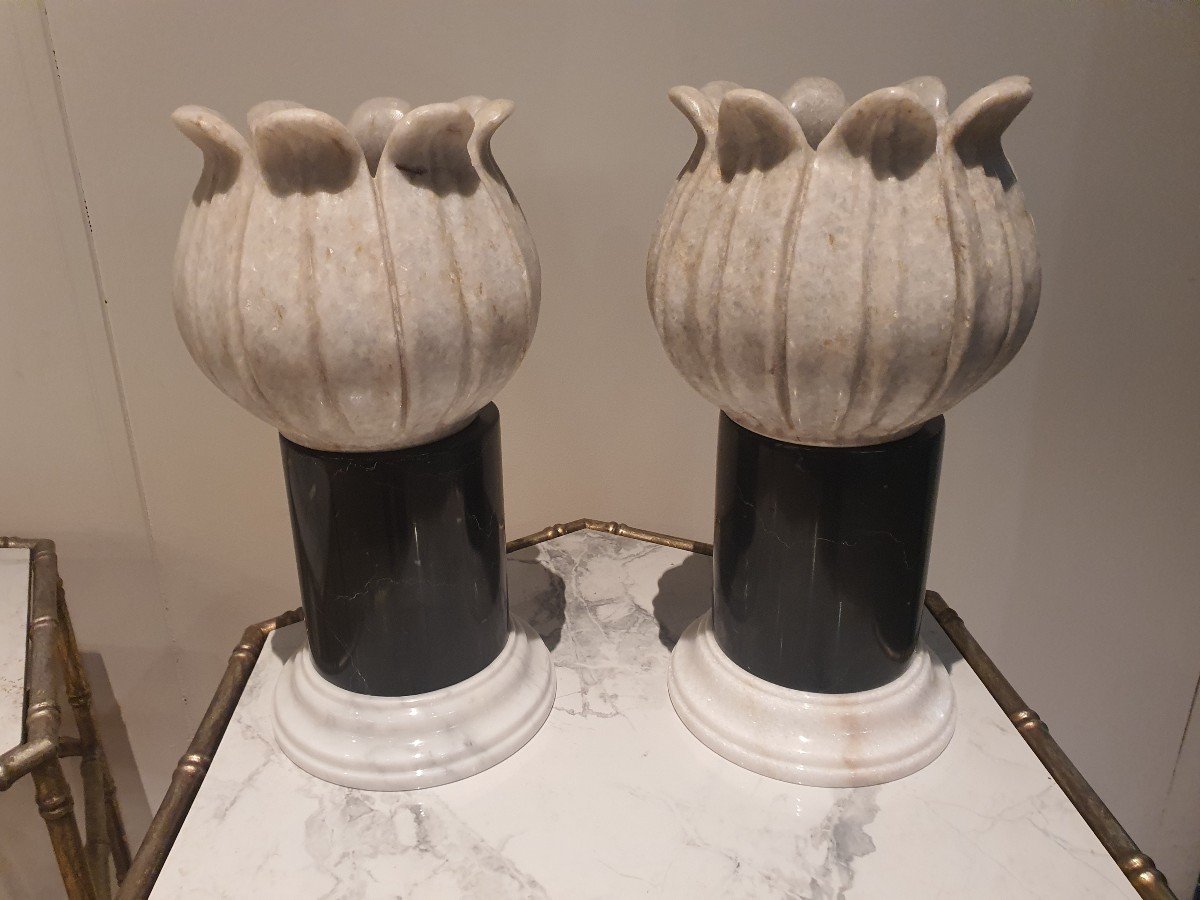 Pair Of Marble Planters-photo-1