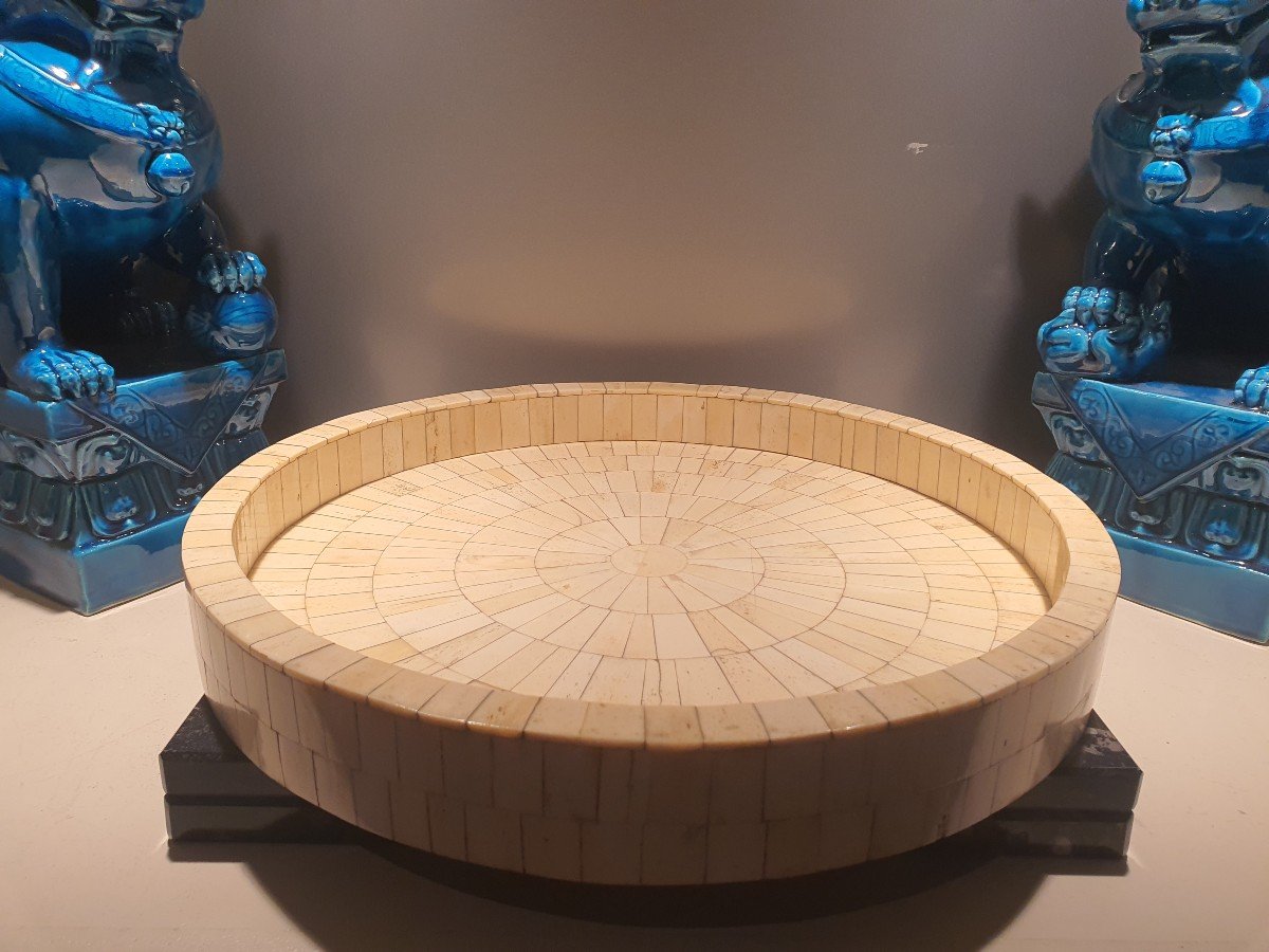 Large Circular Bone Dish-photo-2