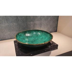 Large Malachite Round Dish