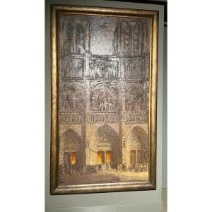 Huile Sur Toile "notre Dame De Paris"