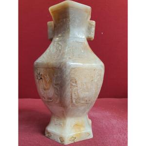 Chine Vase 19e Gravee