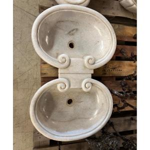 3 Basin Sink Antique White Marble (pieces Price)